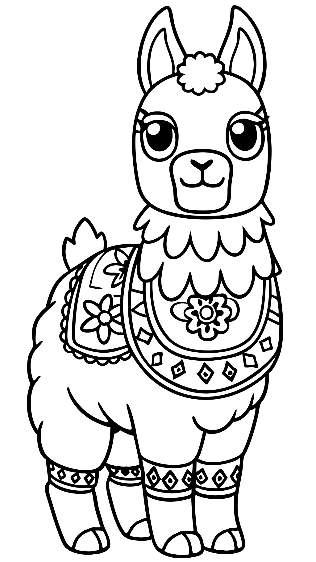 Página de color de Fortnite Llama